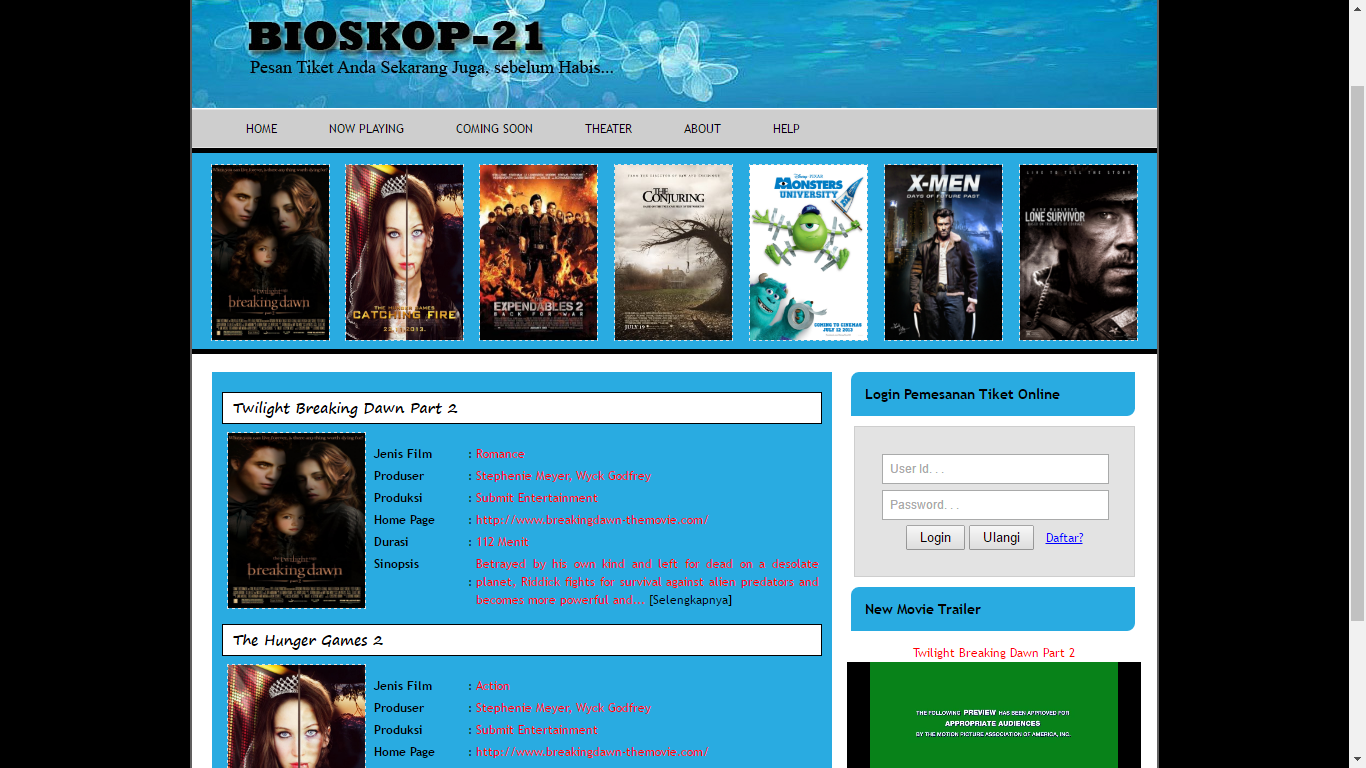 Download aplikasi booking tiket bioskop berbasis web