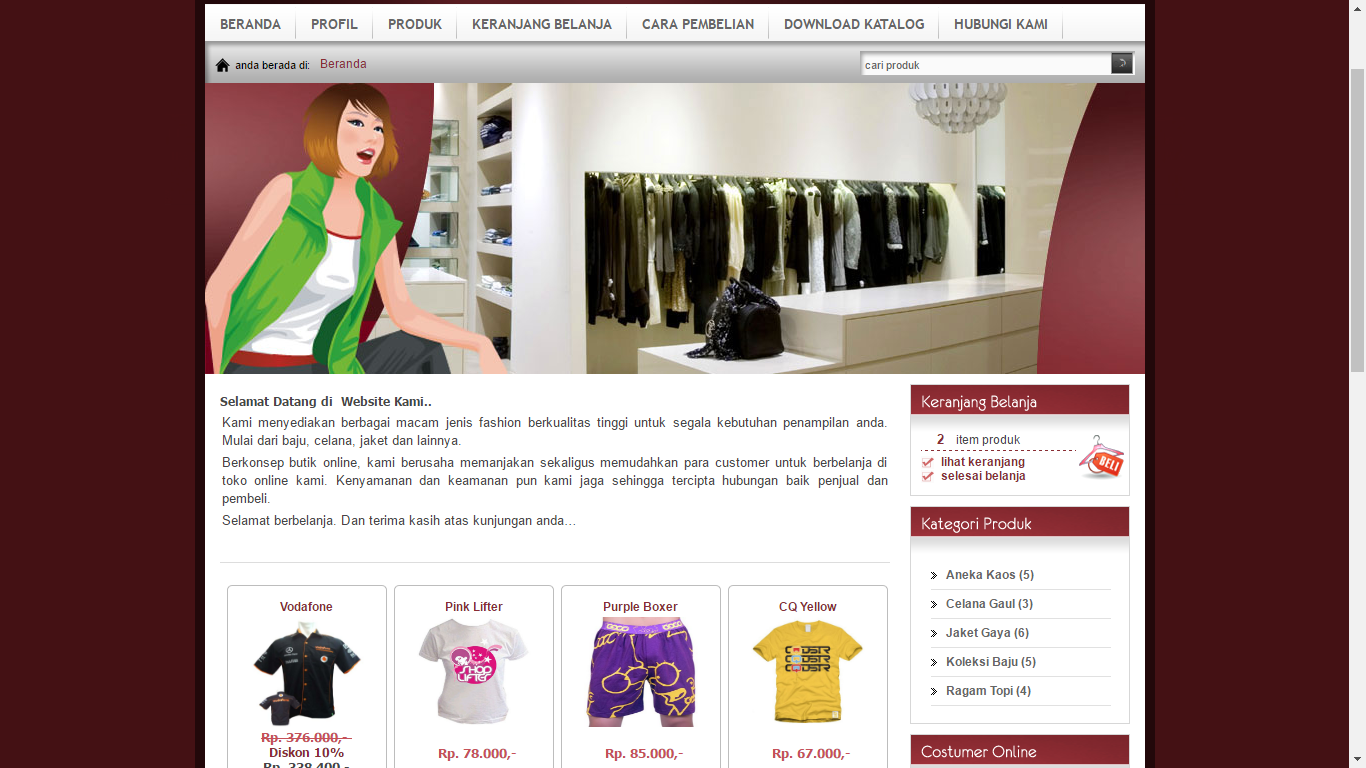 Download Web E-Commerce Toko Pakaian