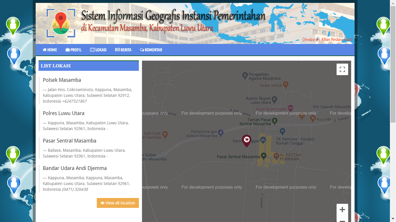 Download Aplikasi Sistem Informasi Geografis Instansi Pemerintah Berbasis Web Gratis